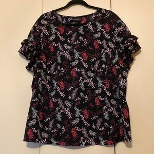 Lane Bryant Flutter Sleeve Blouse Size 22